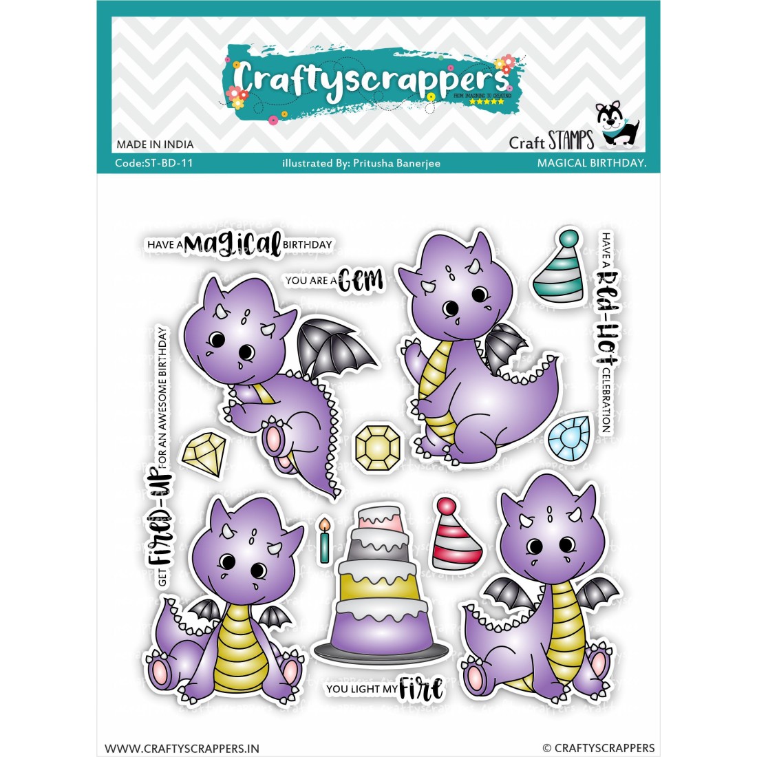 Craftyscrappers Stamps- MAGICAL BIRTHDAY